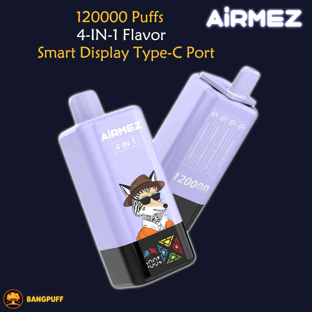 AIRMEZ 4 in 1 12000 puffs disposable vape multi flavor mesh coil rechargeable type c compact vape