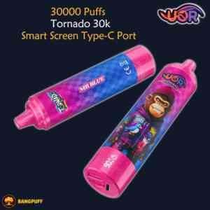 UOR Tornado 30000 puffs disposable vape compact rechargeable mesh coil type c vape 28ml