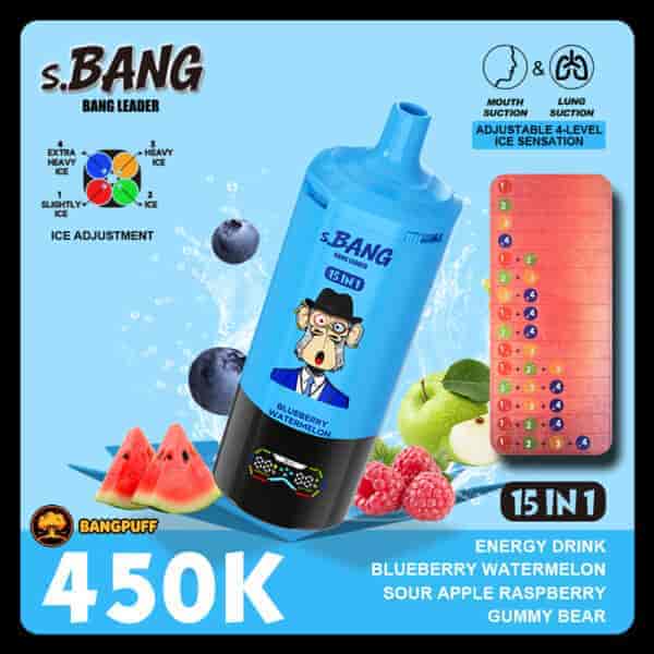 BANG LEADER 15-in-1 450000 パフ 使い捨てベイプ｜4段階アイス調整