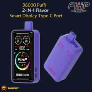 FIHP 36000 puffs disposable vape double flavor with LED display dual mesh coil rechargeable type c high capacity vape