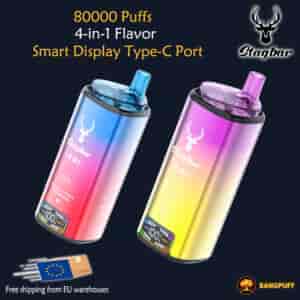 STAG BAR 4 in 1 disposable vape with 4 flavors in one device mesh coil LED display rechargeable Type-C vape EU warehouse