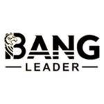 Stylized black BANG LEADER logo with a lion head integrated into the letter B