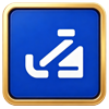 Blue rounded square icon with a white expand arrows symbol pointing outward diagonally