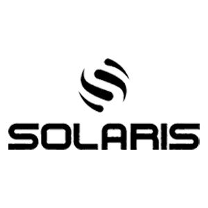 Black SOLARIS logo with a stylized circular swirl emblem above the brand name