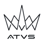Black geometric crown logo above the word ATVS