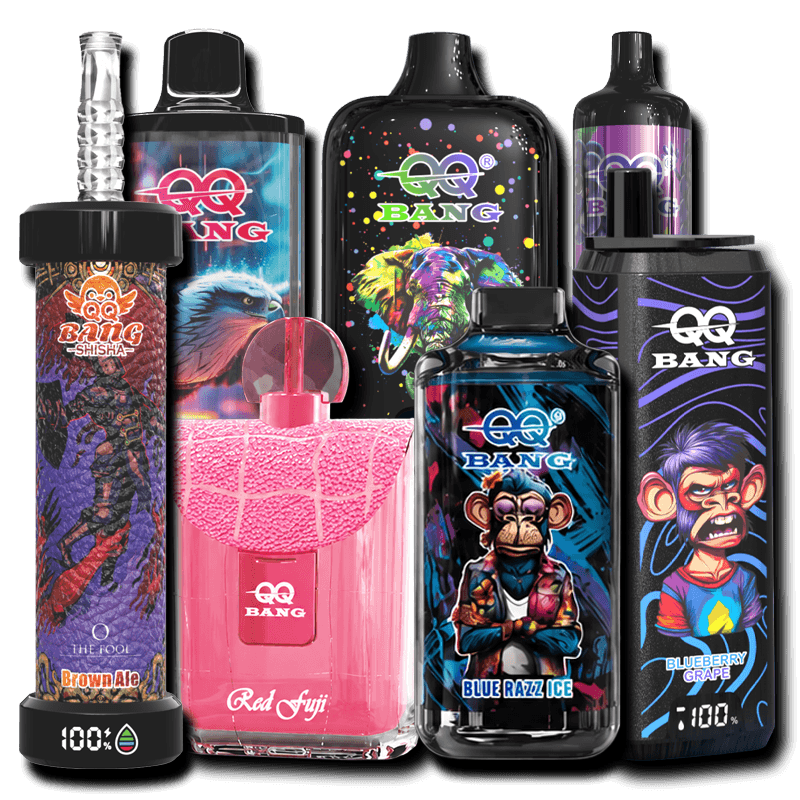 QQ BANG brand product line offers a comprehensive selection, including single-flavor, multi-flavor, high-puff, and hookah products. More high-end disposable vape are available at BANGPUFF.